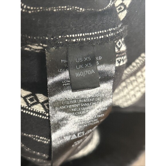 Anthropologie the essential beach pant size XS Black White Pull On elastic Waist - Picture 4 of 4